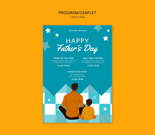 PSD father's day template design