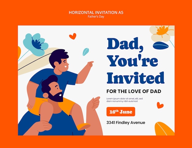 PSD father's day template design