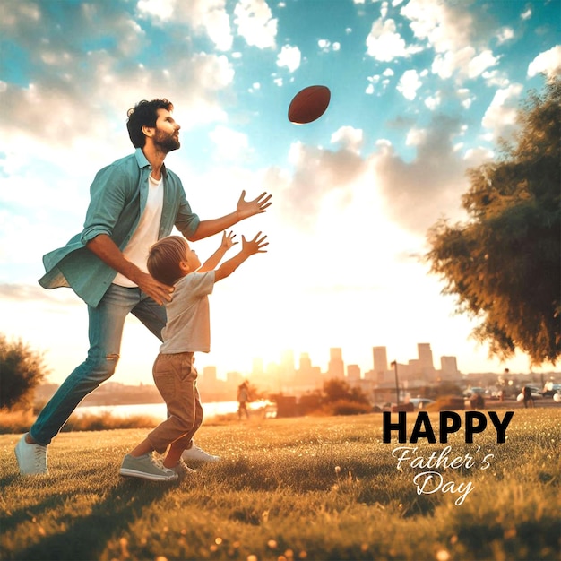 Fathers Day Background by AI Generation