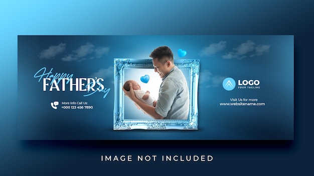 Fathers day banner template design