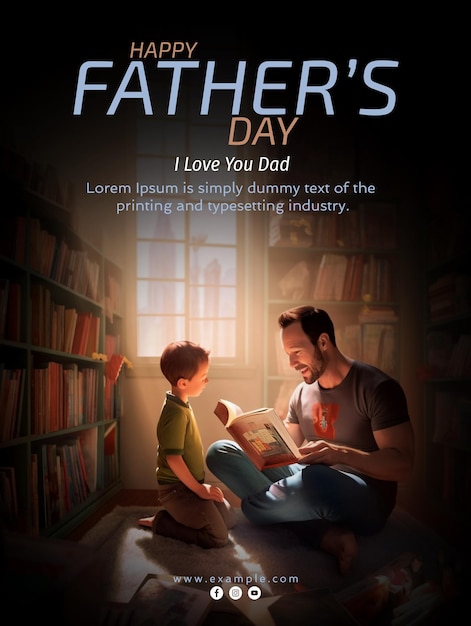 Fathers Day graphics Fathers Day poster design and Creative Fathers Day ideas PSD