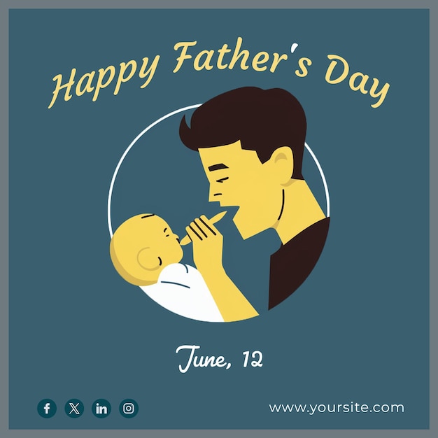 fathers day instagram post template