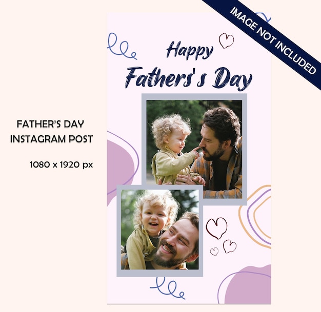 PSD fathers day instagram post