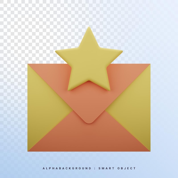 Favorite Message 3d Icon Illustration