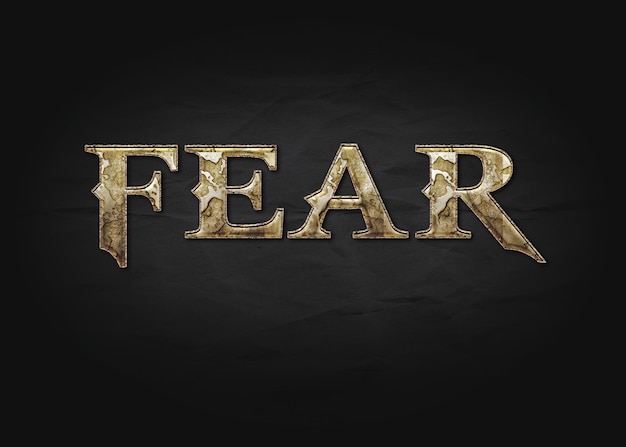 Fear Photoshop PSD Text Style