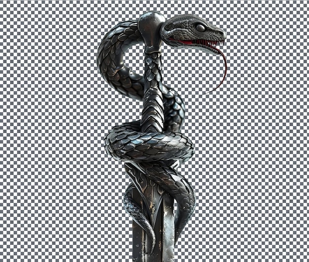 PSD fearful venomous dagger isolated on transparent background