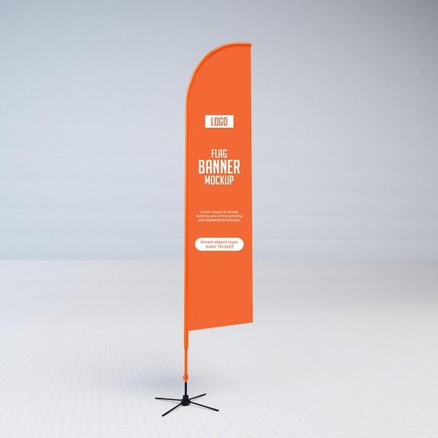 Feather flag banner stand display mockup