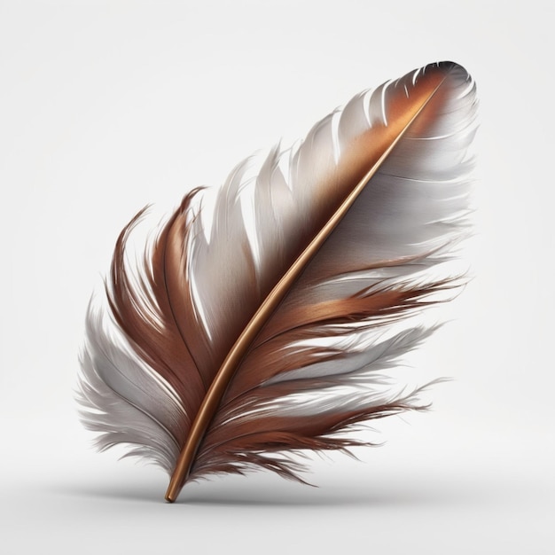 PSD a feather with a brown feather on it