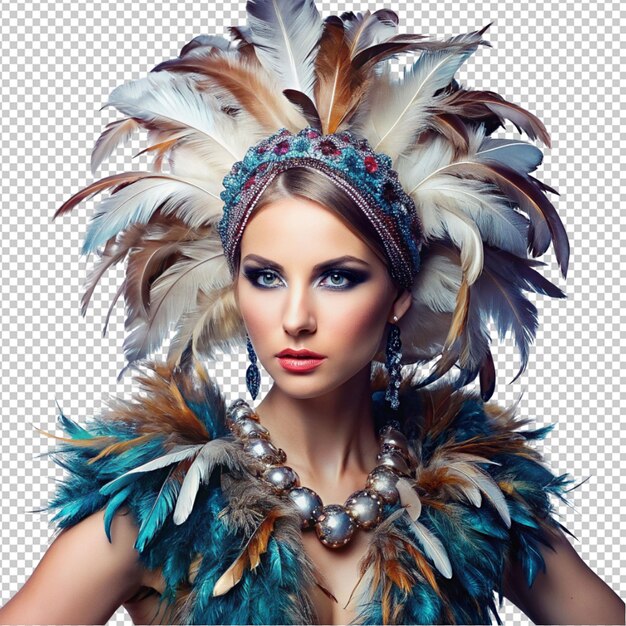 feathers adorn a fashionable on transparent background