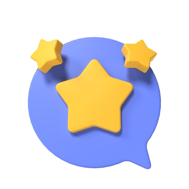 feedback 3D vector icon illustration asset