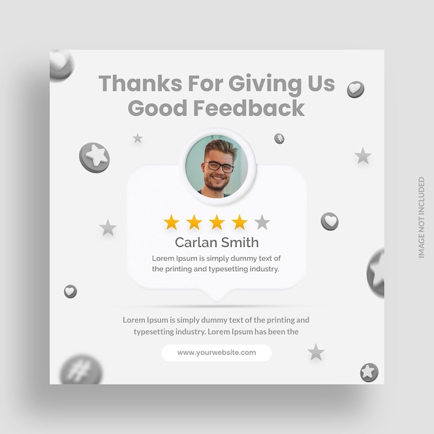 feedback customer testimonial social media instagram post template