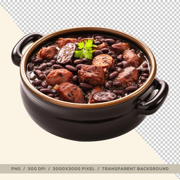 Feijoada a typical Brazilian food transparent background