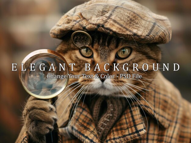 A Feline Detective With a Magnifying Glass