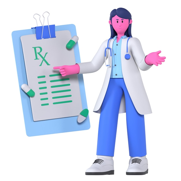 Female Doctor Prescription Medical Healthcare