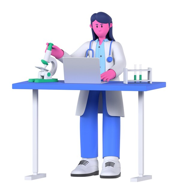 Female Doctor Working Space Medical Healthcare