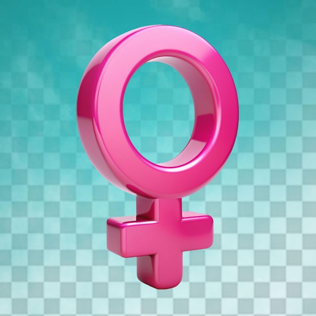 PSD female icon 3d rendering element vector