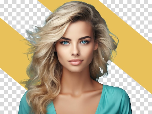 female model face png on transparent background