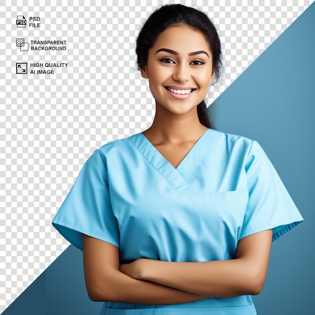 Female nurse isolated on transparent background