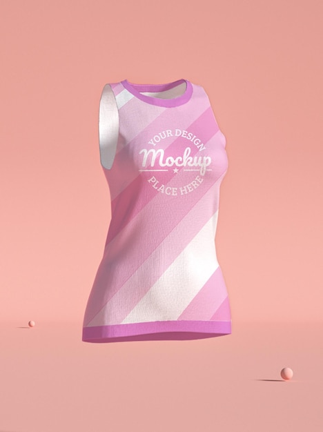 PSD female singlet mockup