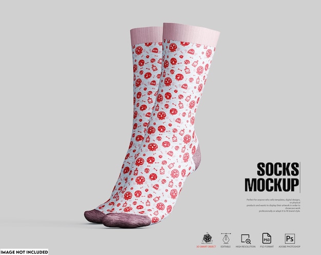 Female Socks Mockup