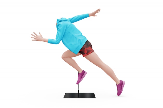 Female Sport Outfit Mock-up Isolated