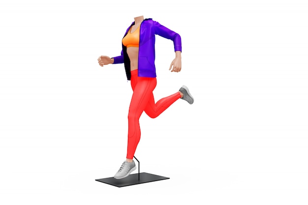 Female Sport Outfit Mock-up Isolated