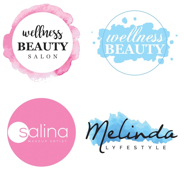 PSD feminine branding logo psd