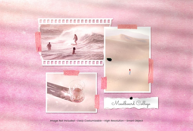 Feminine Moodboard Mockup Photo Collage