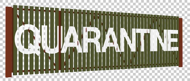 Fence isolated on transparent background 3d rendering illustration