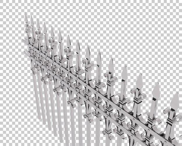 PSD fence isolated on transparent background 3d rendering illustration