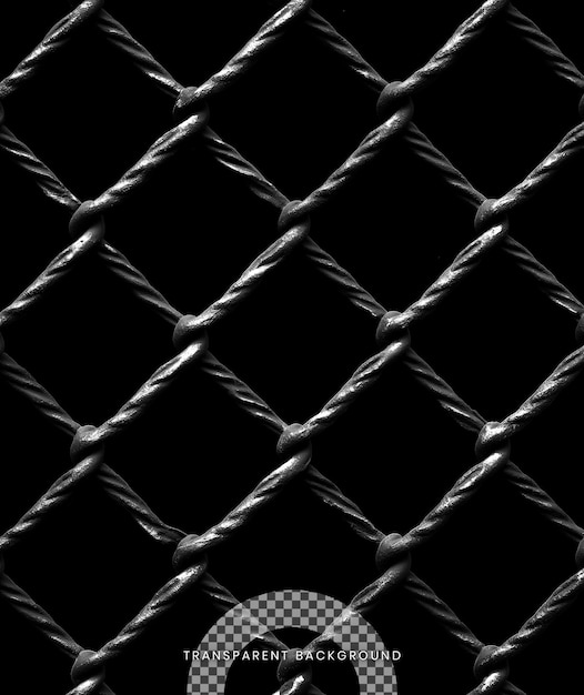 PSD fence wire texture seamless pattern on transparent background