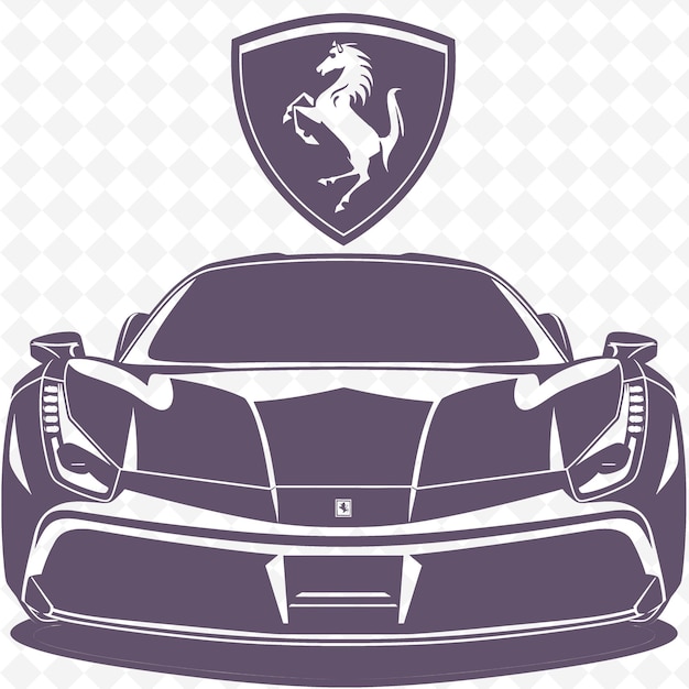 PSD ferrari with luxurious icon sports car with high end design elegant italy culture vector designs