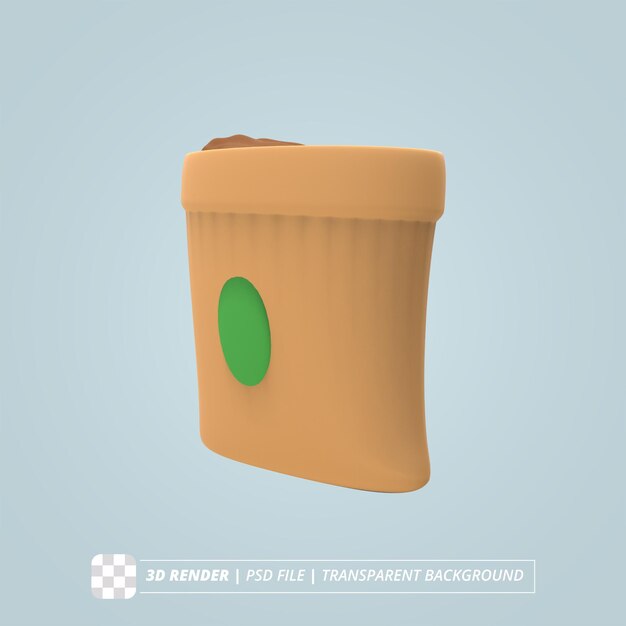 FERTILIZER ICON ISOLATED 3D RENDER