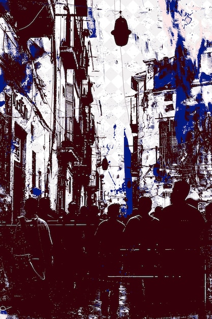 The Festa Di San Gennaro in Naples Scene With the Procession Italy Culture Illustration Design