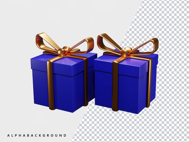 Festival 3d rendering realistic gift box