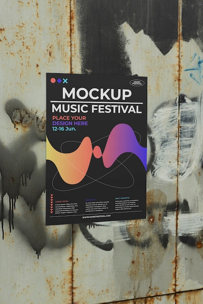 PSD festival poster mockup