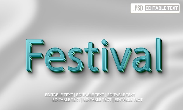 PSD festival text style effect