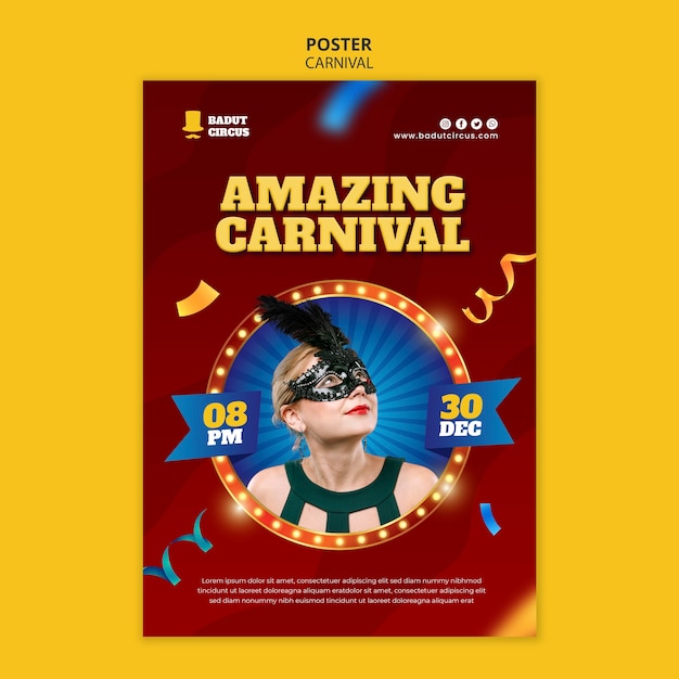 Festive carnival print template