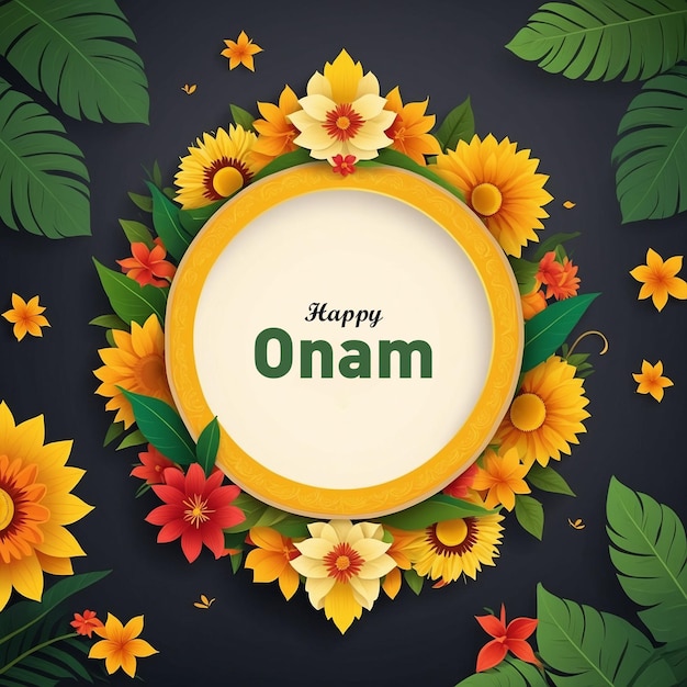 Festive Onam Creative Banner for Happy Onam