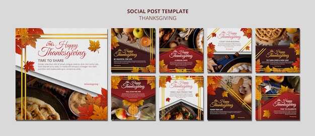 Festive thanksgiving day instagram posts