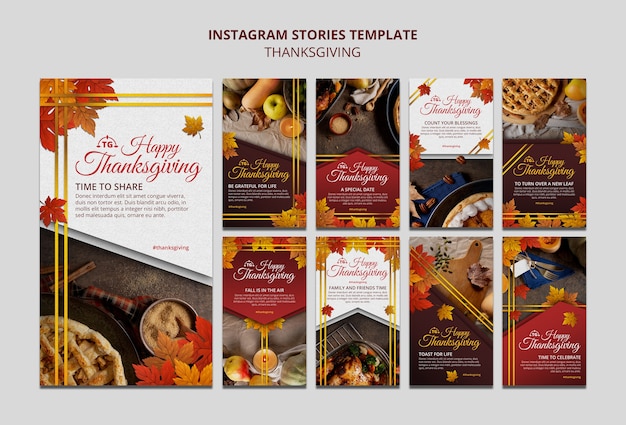 Festive thanksgiving day instagram stories