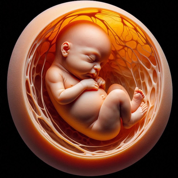 PSD fetus embryo unborn baby in pregnancy with amniotic sac