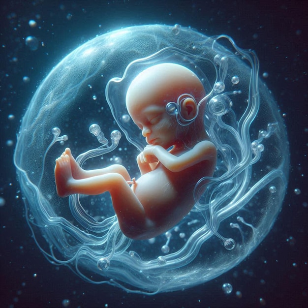 PSD fetus embryo unborn baby in pregnancy with amniotic sac