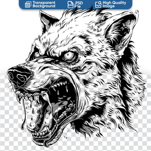 Fierce wolf sketch undeadstyle tattoo design