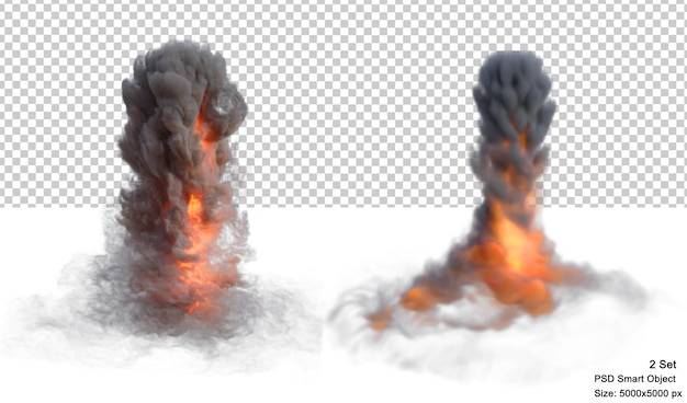 Fiery magus effect isolated 3d render