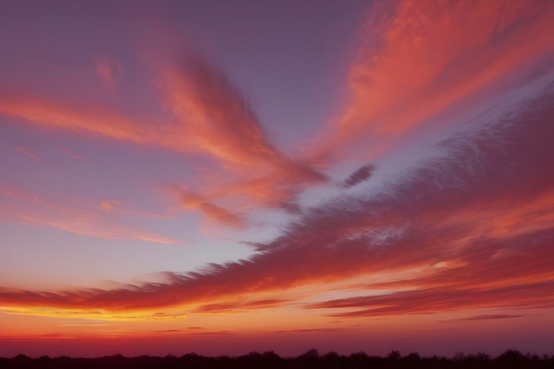 Fiery Sunset A photorealistic sunset sky