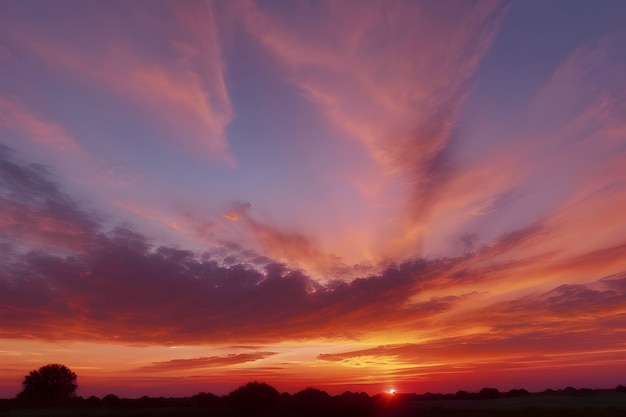 Fiery Sunset A photorealistic sunset sky