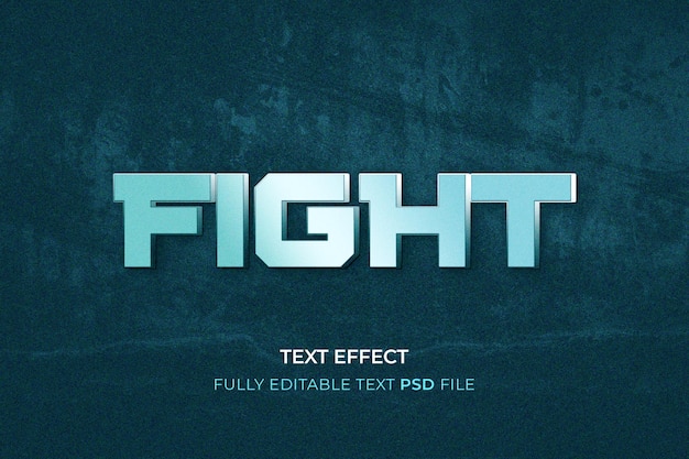 Fight sports editable text effect