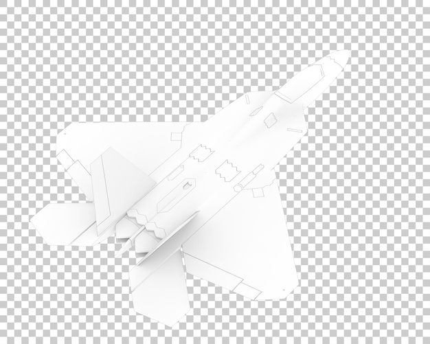 PSD fighter aircraft isolated on transparent background 3d rendering illustration