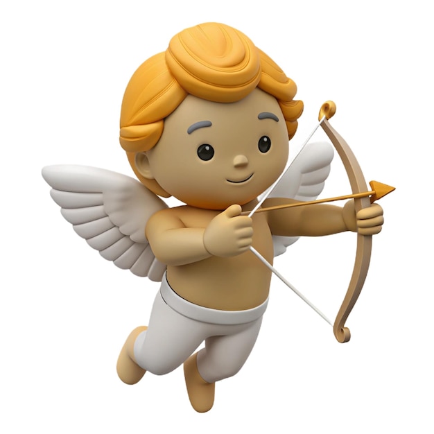 PSD a figurine of an angel holding a bow and arrow